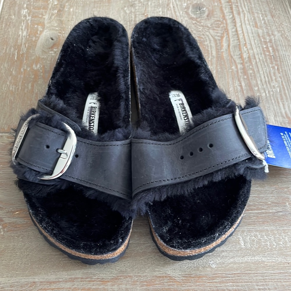 Birkenstock Madrid shearling sandals Lady 5 - Picture 1 of 7